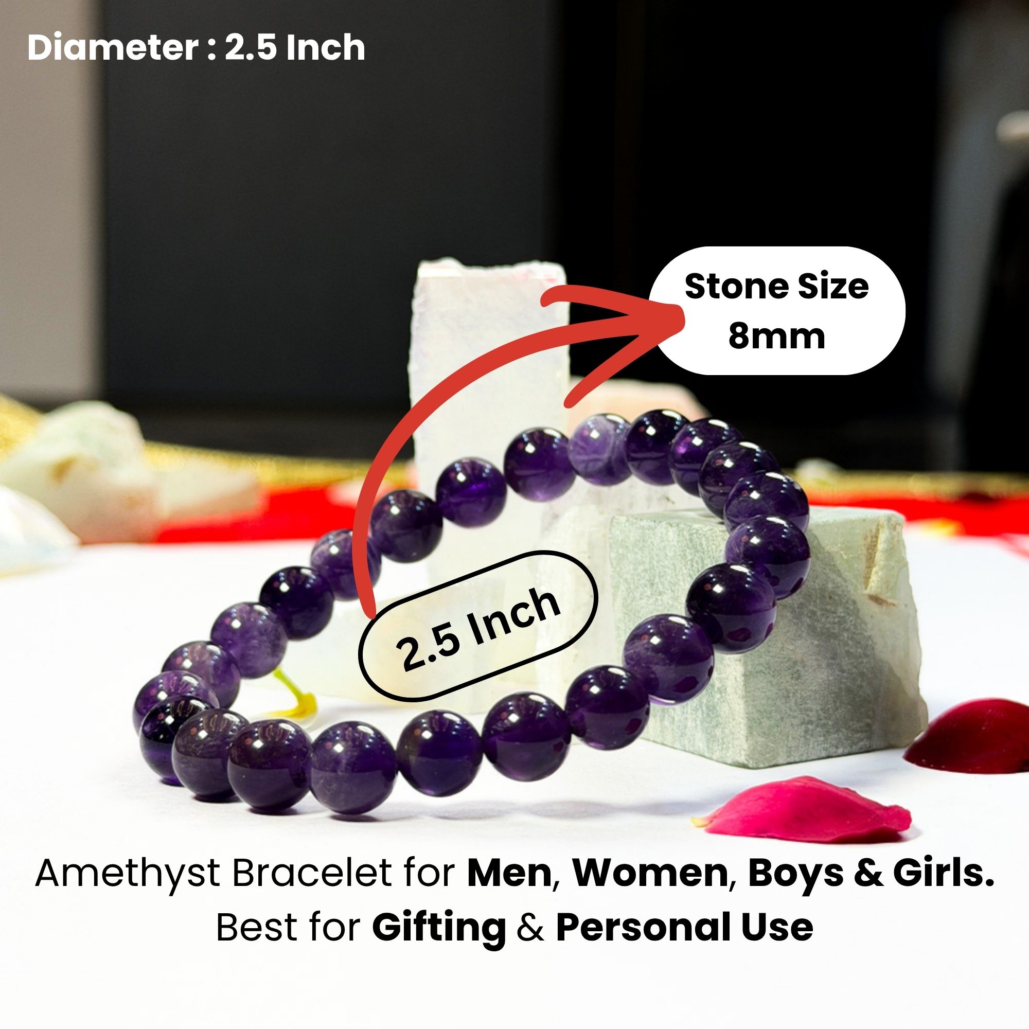 Authentic Original Amethyst Healing Bracelet by naturalenergystones - Image 3