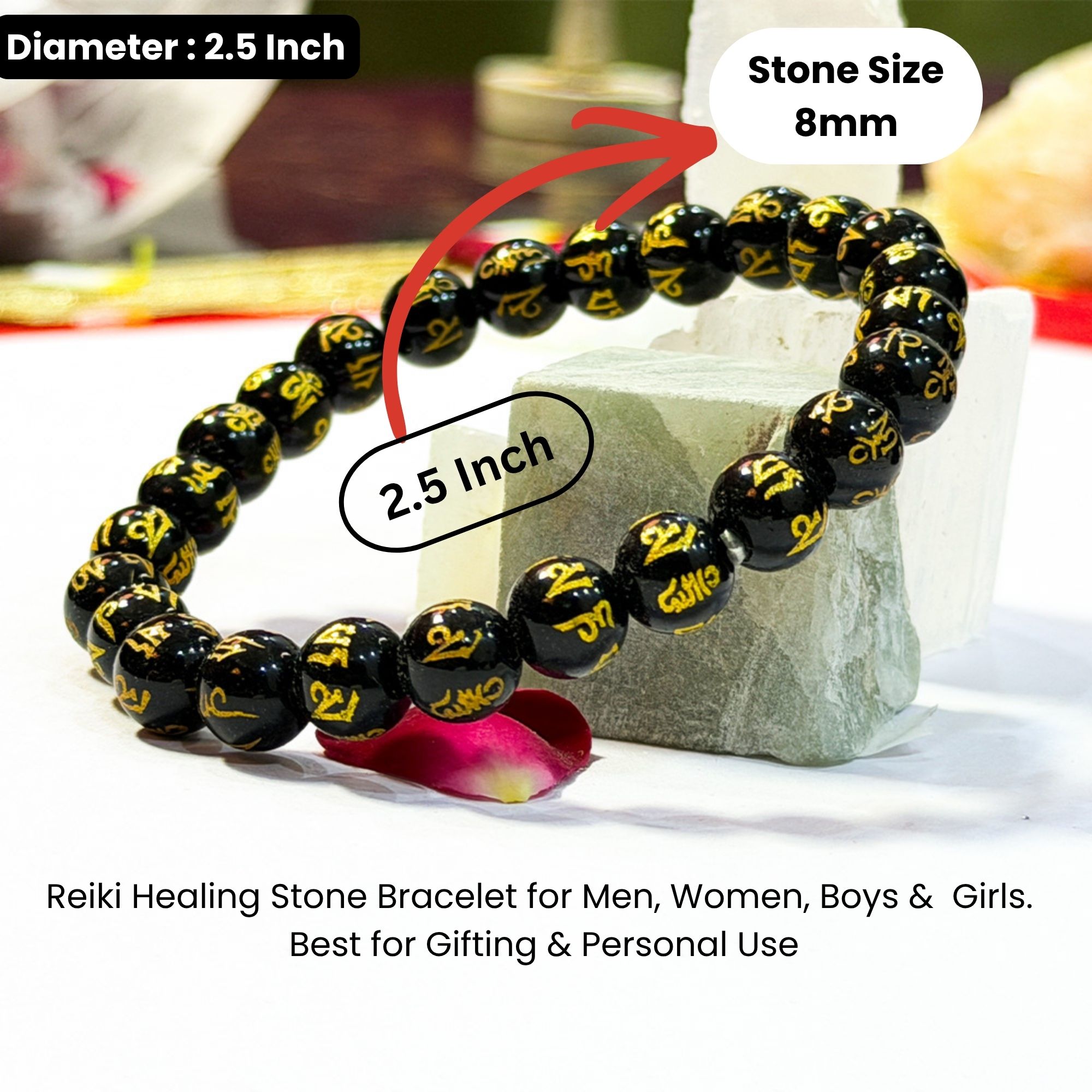 Authentic Blank Ohm Money Padmane Bracelet by Natural Energy Stones - Image 3