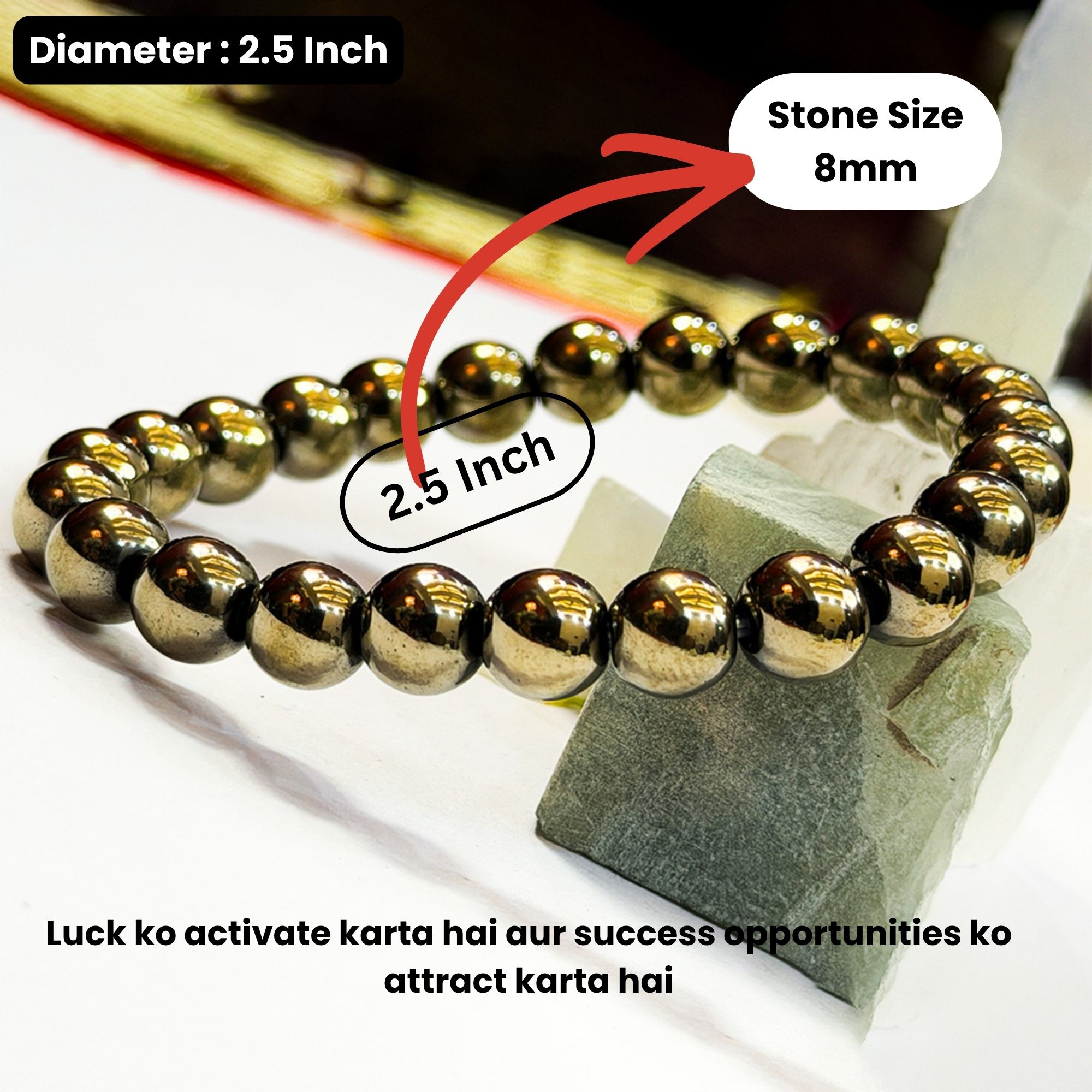 Authentic Golden Pyrite Wealth Bracelet by naturalenergystones - Image 5