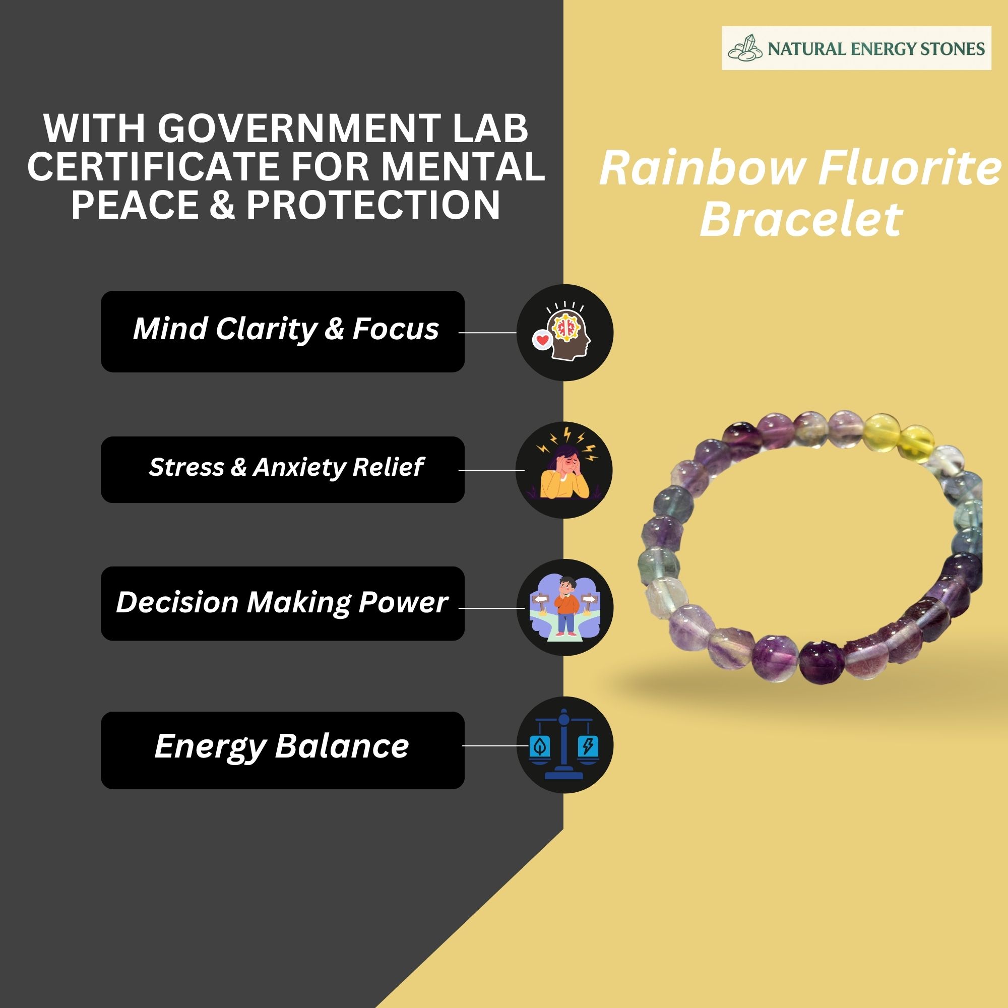 Rainbow Fluorite Bracelet - Image 6