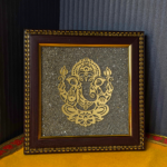 Ganpati Pyrite Stone Frame