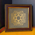 Shree Yantra on Raw Pyrite Frame - Image 4