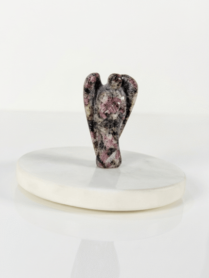 buy lepidolite stone angel for calmness & emotional healing | natural energy stones