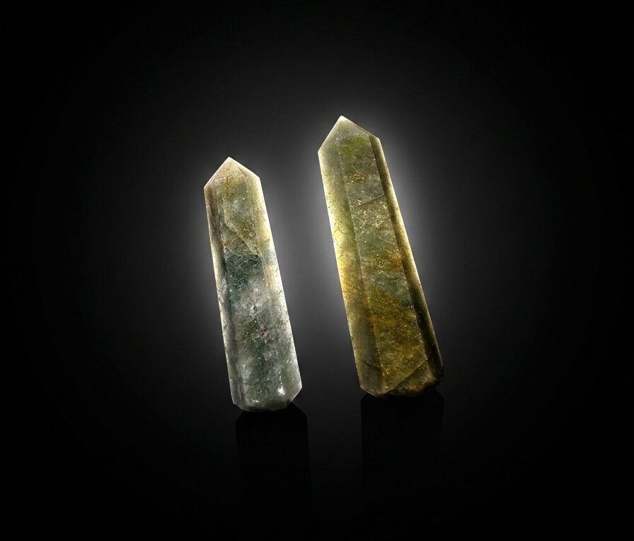 Green Aventurine Pencil for Healing, Luck & Chakra Balance