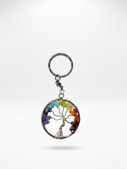 7 Chakra Stones Keychain for Energy Balance & Healing