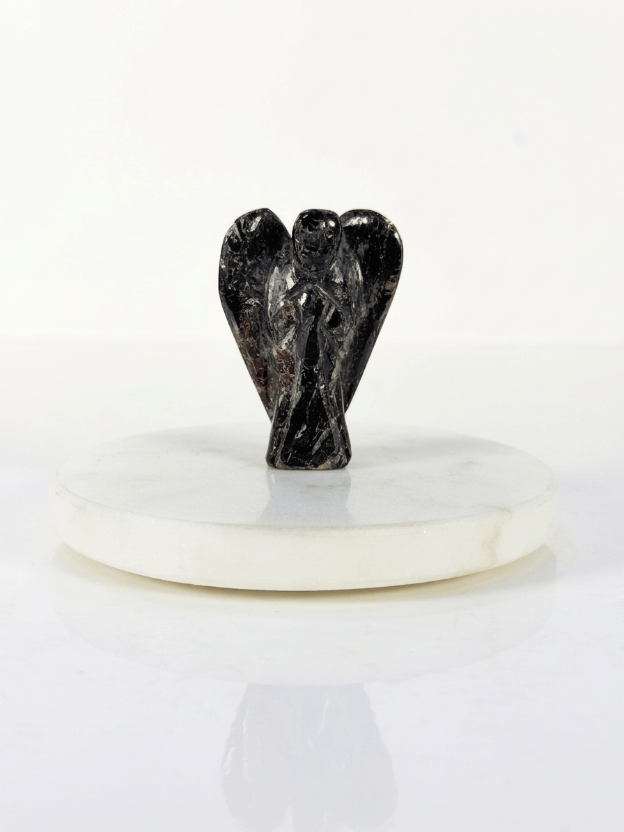 buy black tourmaline angel crystal for spiritual protection | natural energy stones