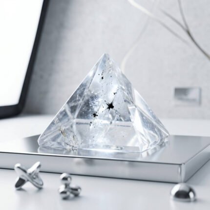 Clear Quartz Pyramid for Healing, Vastu & Energy Balance