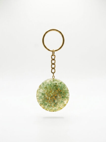 Green Aventurine Keychain for Luck & Positive Energy