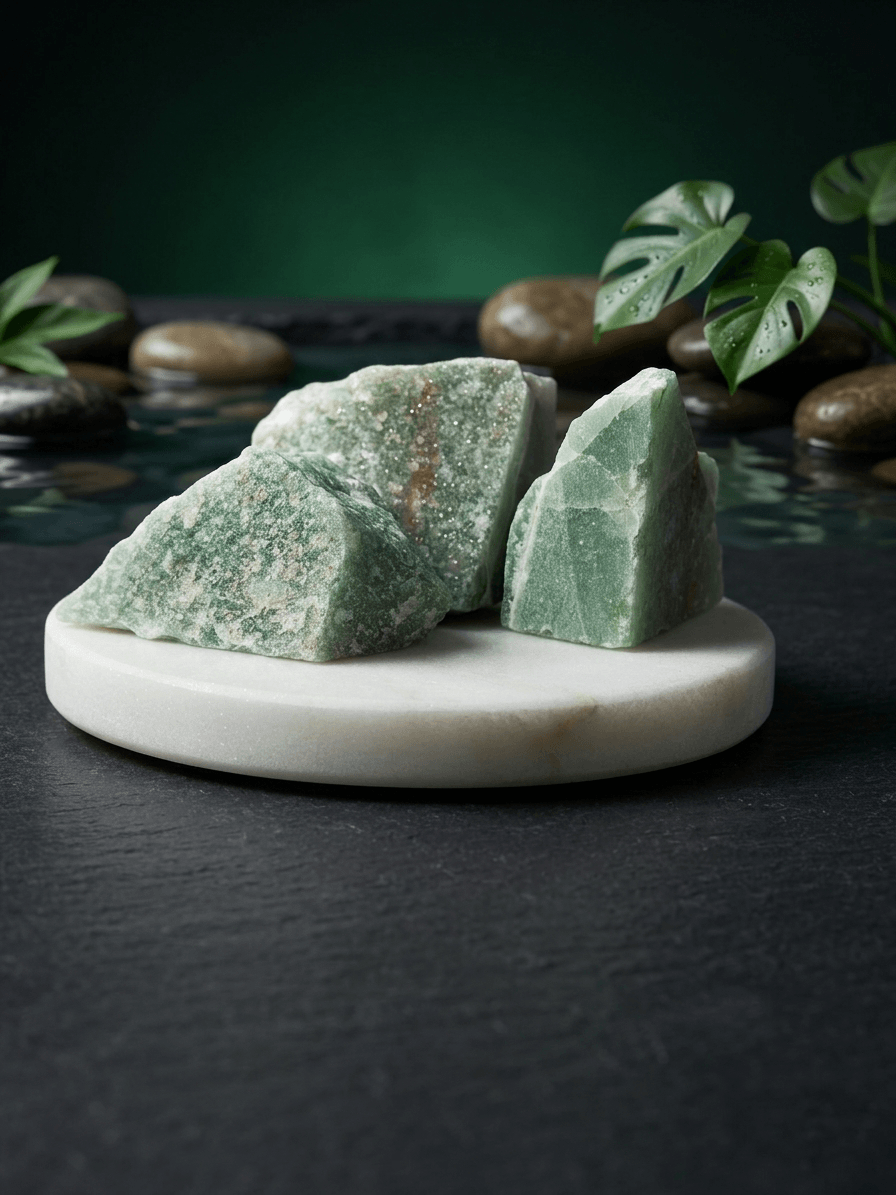buy green aventurine raw stone for luck & healing | natural energy stones