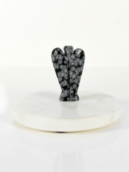 buy snowflake obsidian angel for peace & protection | natural energy stones