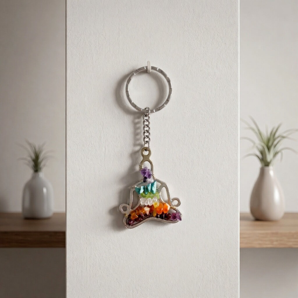 7 Chakra Stones Keychain for Energy Balance & Healing