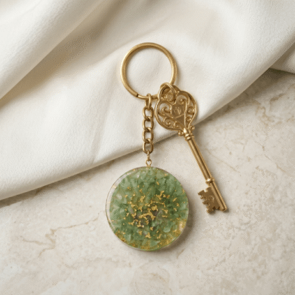 Green Aventurine Keychain for Luck & Positive Energy