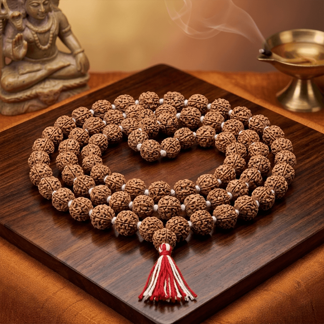 5 mukhi Low quality 56 beads nepali rudraksha mala