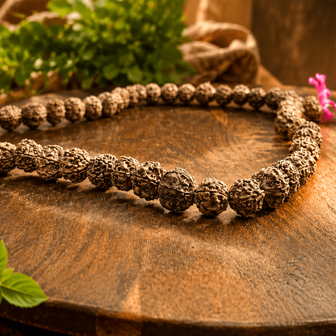 5 Mukhi Rudraksha Mala 51 Beads | Natural Energy Stones