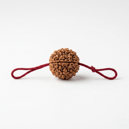 Original natural 5 Mukhi Rudraksha bead with five distinct faces for meditation, spiritual growth, peace, and positive energy