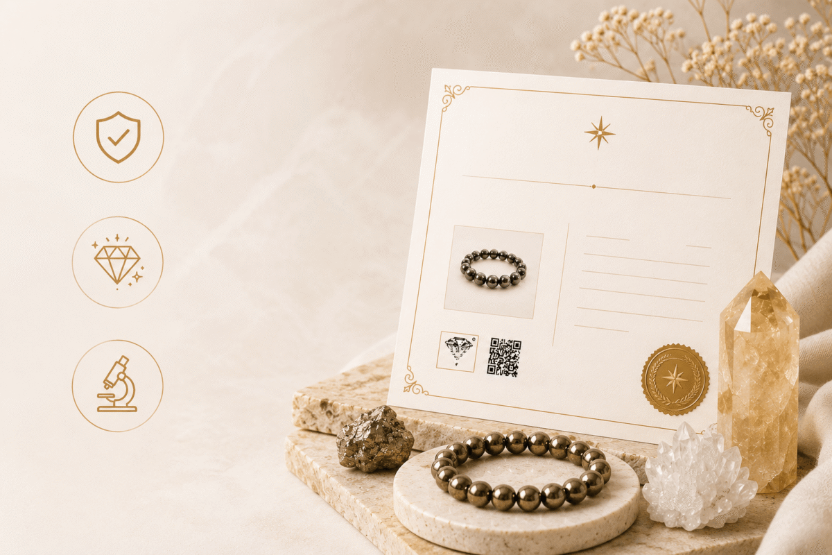 Certificate of Natural Energy Stones
