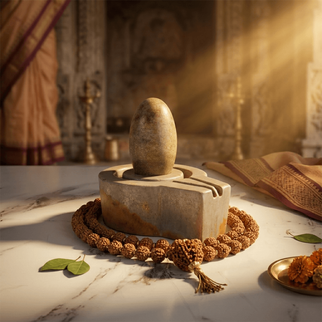 Natural Narmadeshwar Shivling with Jaladhari