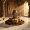 Image of orignal Narmadeshwar Shivling with jaladhari