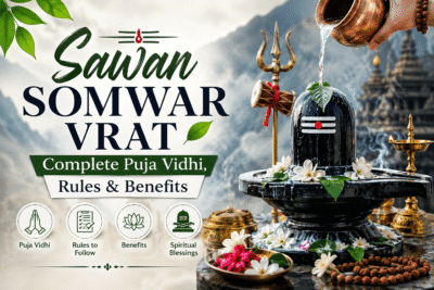 Sawan Somwar Vrat: Complete Puja Vidhi, Rules & Benefits (सावन सोमवार व्रत: संपूर्ण पूजा विधि, नियम और लाभ)
