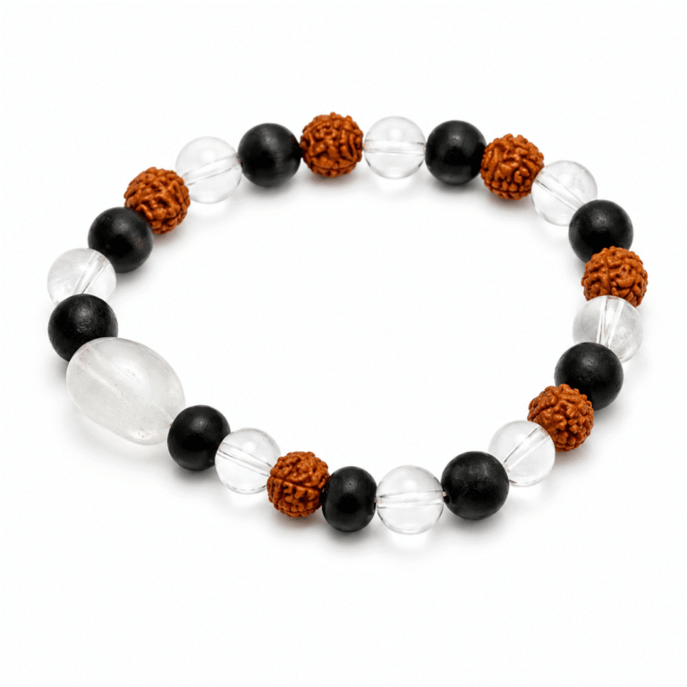 rudraksha-kawach-bracelet-with-black-agate-clear-quartz-protection-healing-positive-energy