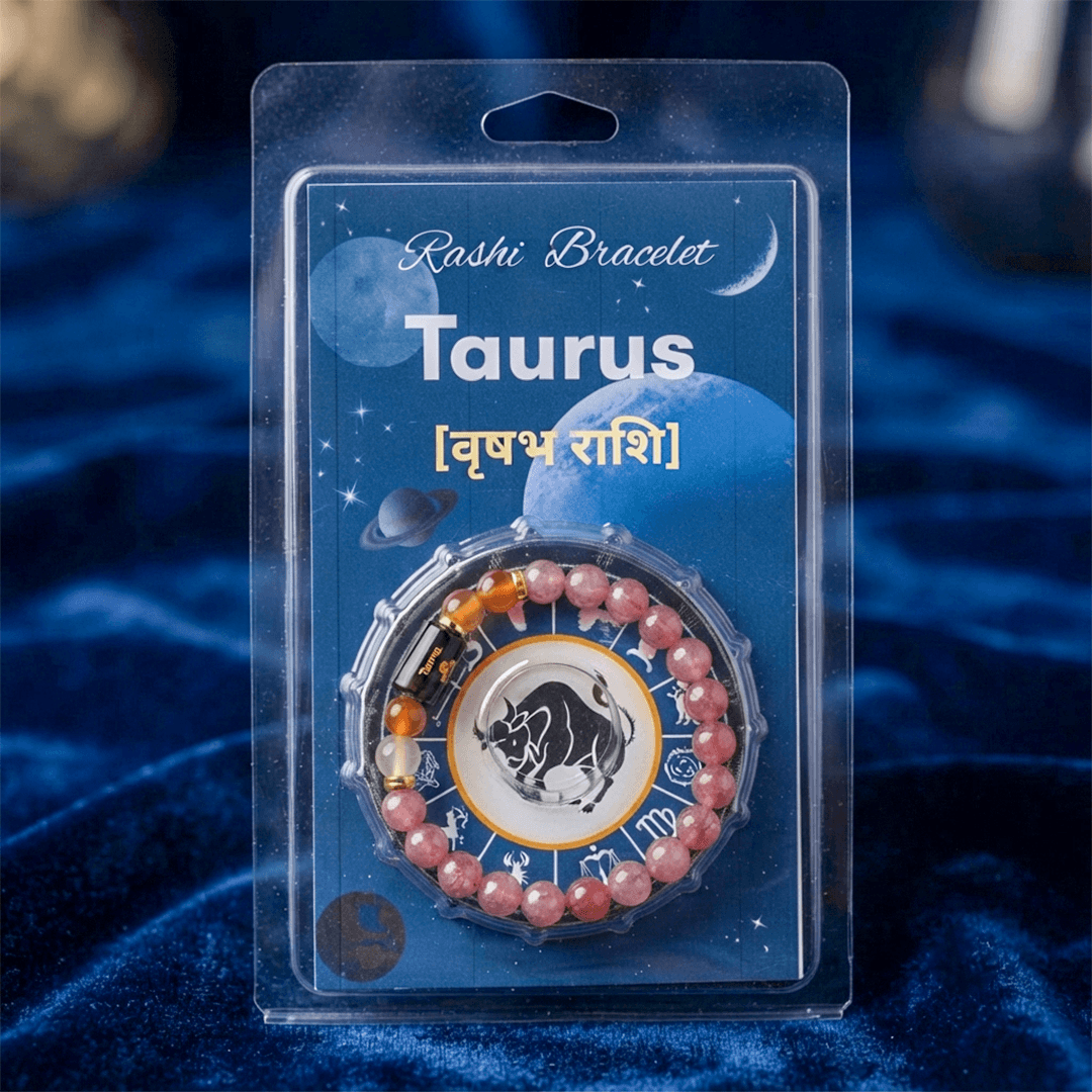 Taurus Zodiac Sign Bracelet (Vrishabh Rashi) | Lucky Crystal Bracelet for Stability, Prosperity, Love & Positive Energy Taurus Zodiac Sign Bracelet (Vrishabh Rashi) | Lucky Crystal Bracelet for Stability, Prosperity, Love & Positive Energy
