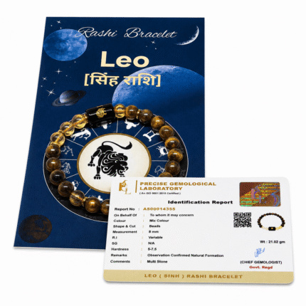 Leo Zodiac Sign Bracelet (Simha Rashi) | Lucky Crystal Bracelet for Confidence, Leadership, Success & Positive Energy