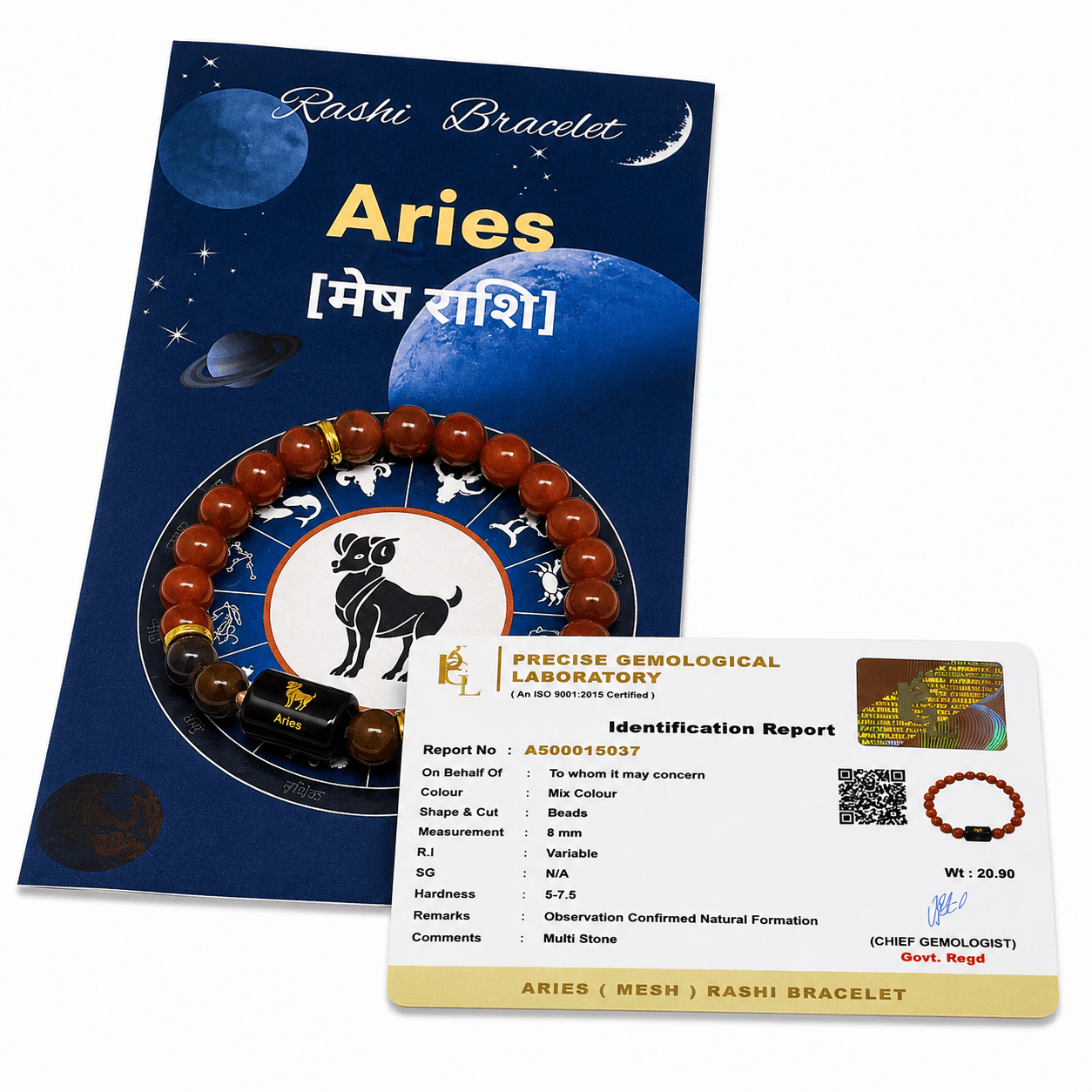 Aries Zodiac Crystal Bracelet