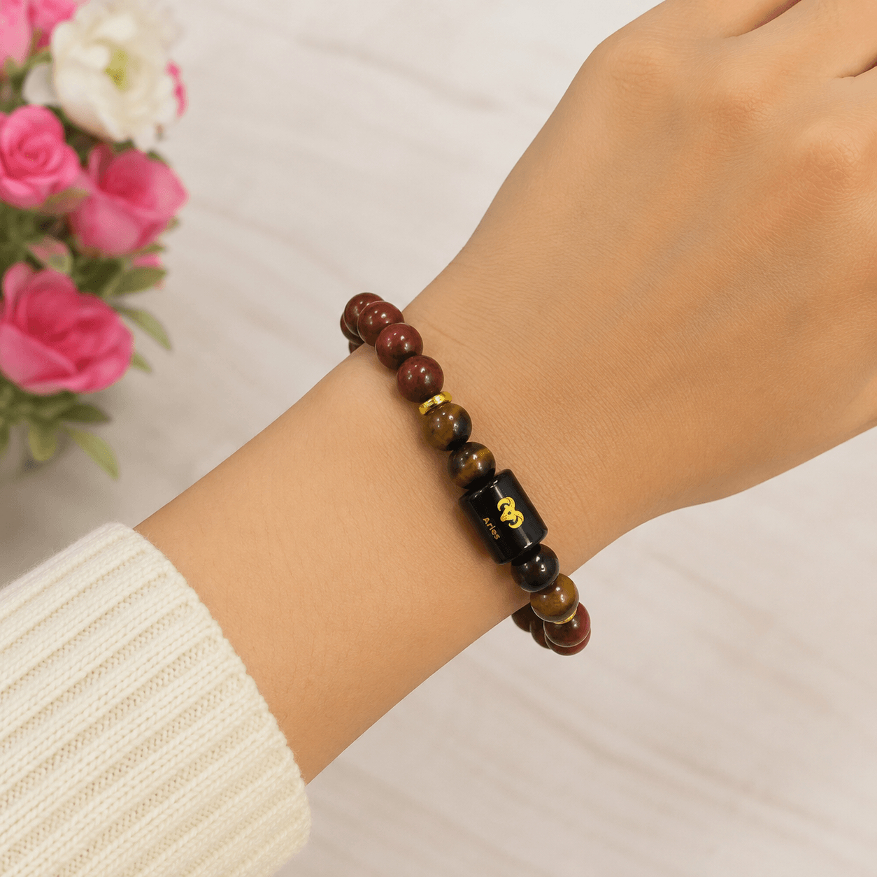 Aries Zodiac Crystal Bracelet