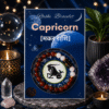 Capricorn Zodiac Bracelet (Makar Rashi) – Natural Garnet & Milky Quartz Crystal Bracelet for Strength, Stability & Focus