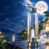 Natural crystal water bottle with crystal point in glass bottle Natural crystal water bottle with crystal point in glass bottle
