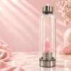 Natural crystal water bottle with crystal point in glass bottle Natural crystal water bottle with crystal point in glass bottle