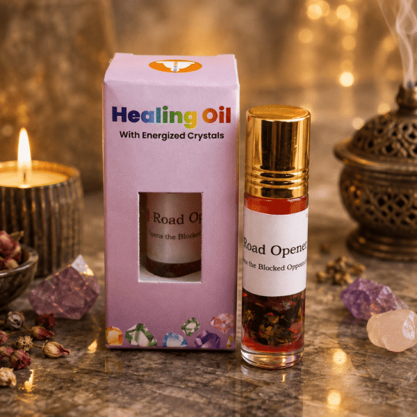 Negative Energy Remover Healing Oil with Black Tourmaline & Moonstone | Crystal Infused Cleansing & Protection Oil