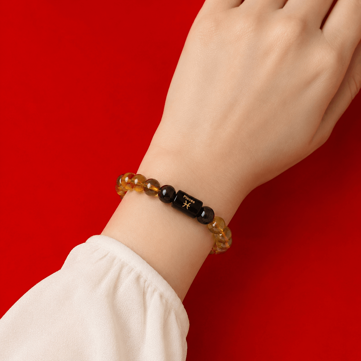 Pisces Zodiac Sign Bracelet (Meen Rashi) | Lucky Crystal Bracelet for Intuition, Emotional Balance, Spiritual Growth & Positive Energy