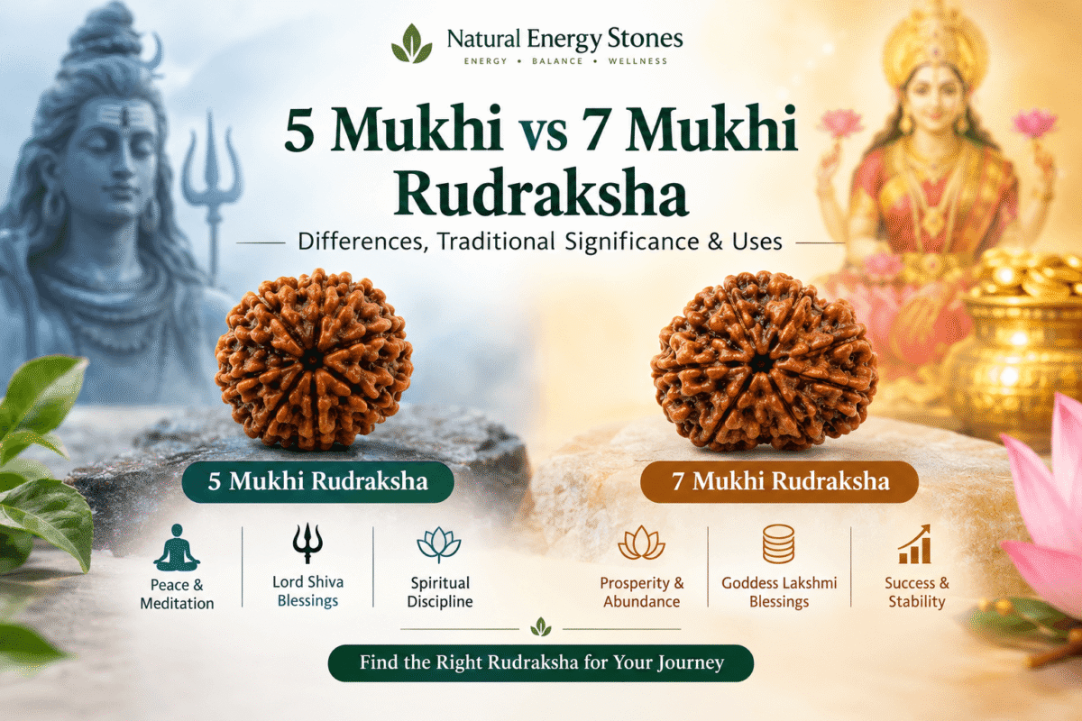 5 Mukhi vs 7 Mukhi Rudraksha: Differences, Traditional Significance & Uses